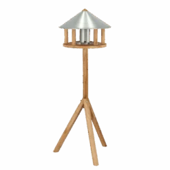 Esschert Design Voedertafel Met Zinken Dak & Silo Op Paal