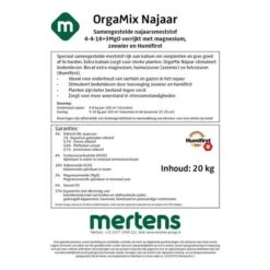 OrgaMix Najaar Meststof 4-4-18+3 MgO - 20KG
