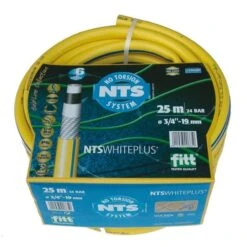 Talen Tools "Gele Slang 1/2"" 25m, Getricoteerd No Torsion White Plus (fitt)"